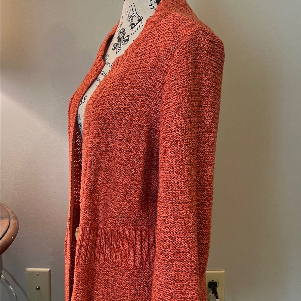 Eddie Bauer Vibrant Orange Women's Cardigan - Picture 7 of 8